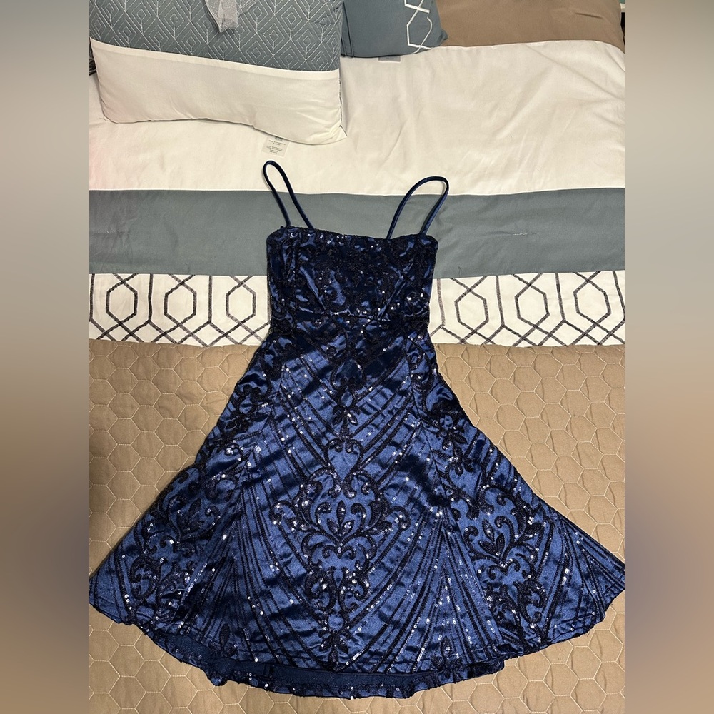 Blue Sequin Dress